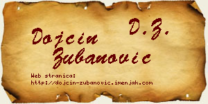 Dojčin Zubanović vizit kartica